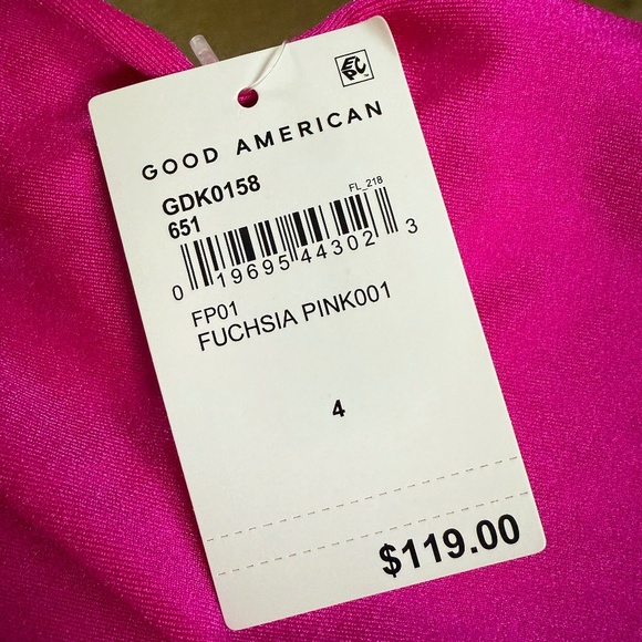 GOOD AMERICAN NWT Compression Shine Tube Dress - Picture 3 of 8